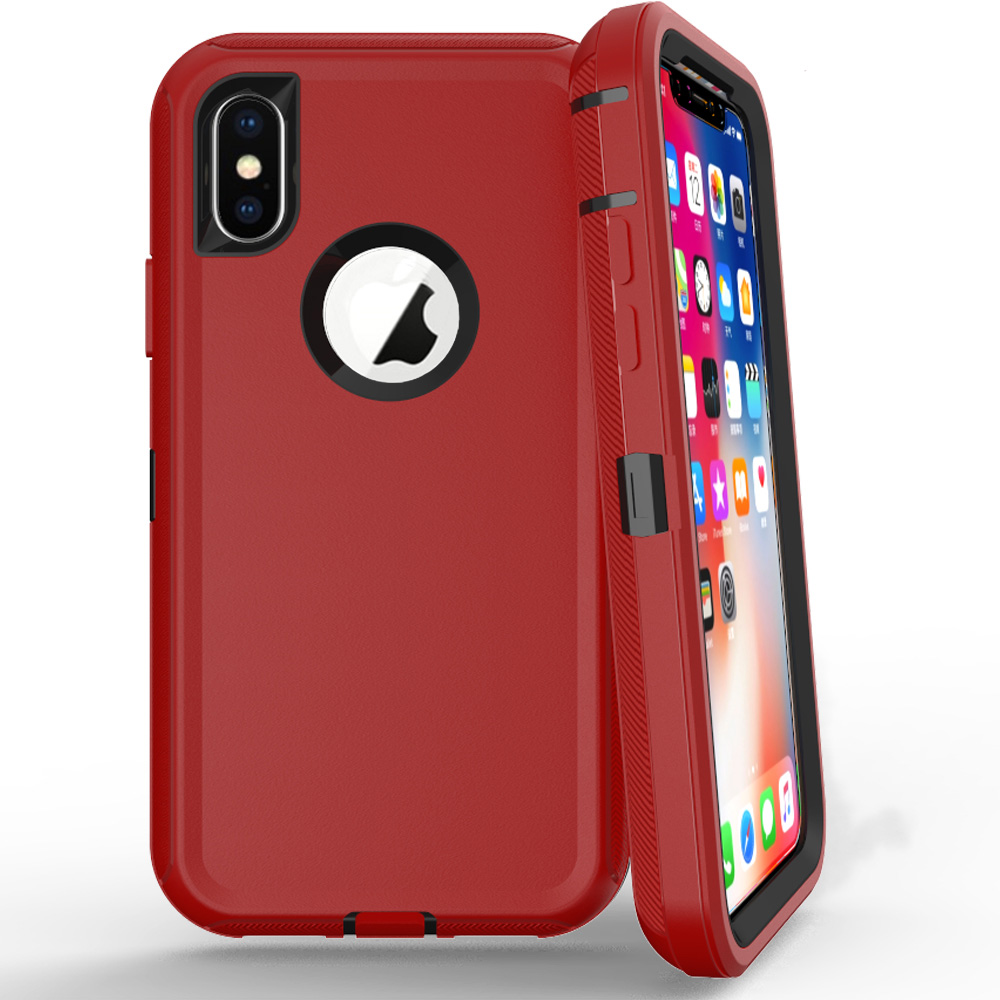 iPHONE Xr 6.1in Armor Robot Case (Red Black)